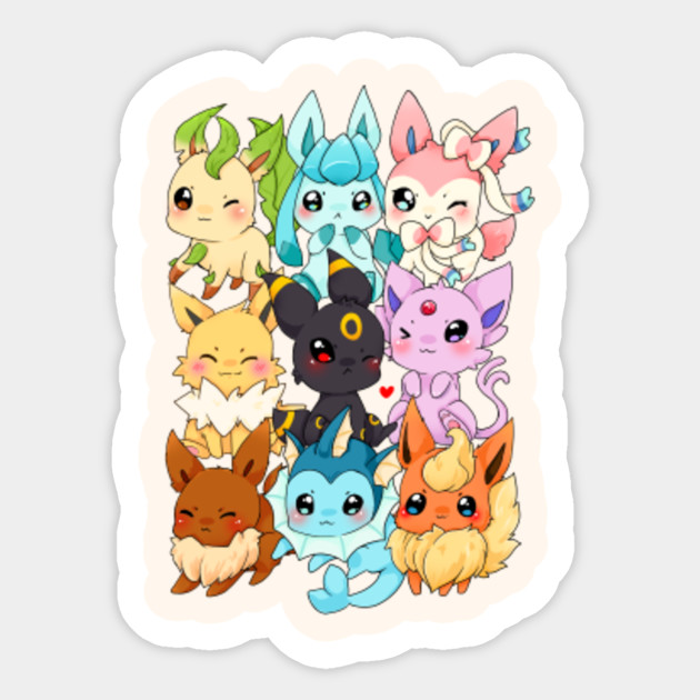 Chibi Eevee eeveelutions vs2